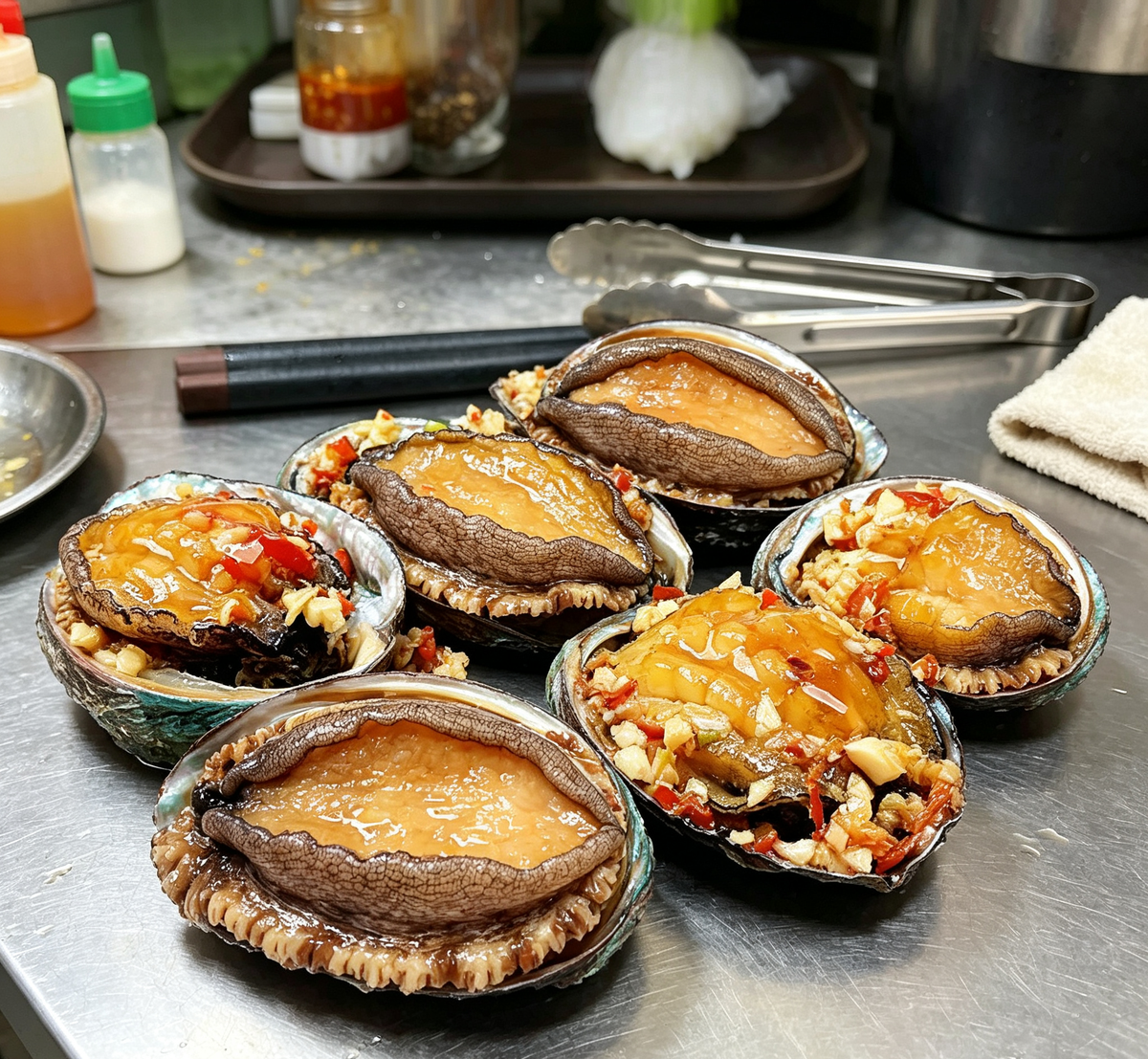 Steamed Abalone with Garlic and Chili Sauce